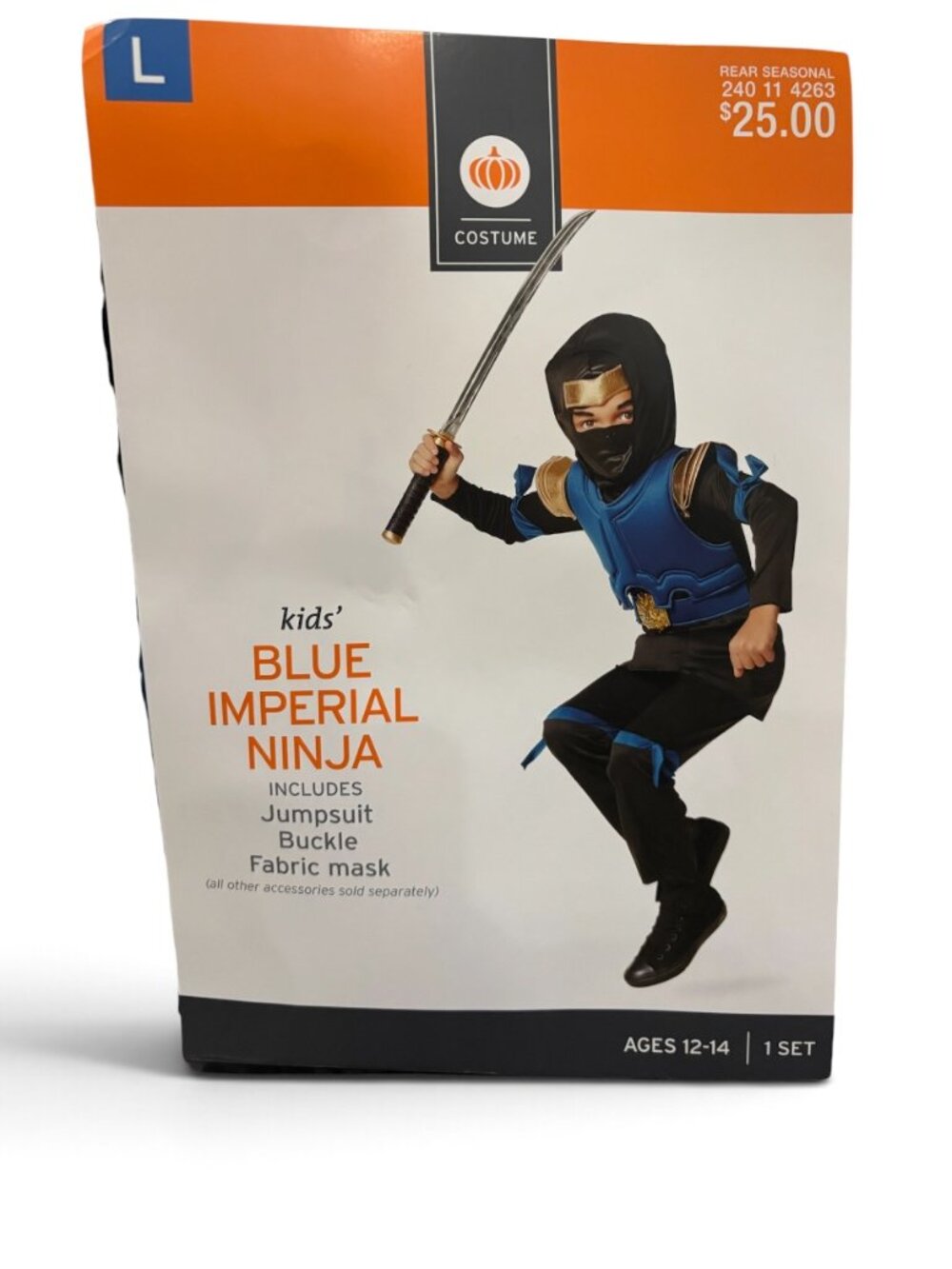 NWT Hyde & Eek Kids Blue Imperial Ninja Halloween Costume Jumpsuit Mask